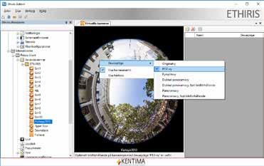 Börja med att dubbelklicka på 360-kameran i trädvyn under klienten konfiguration i Ethiris Admin.