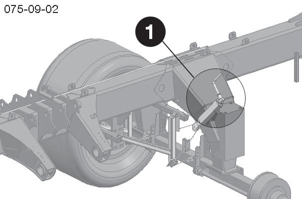 Variant: Power Control / Isobuss Tryck vid tillkopplad manöverpulpet på tangenterna Transportposition för att reducera ett eventuellt resterande ledningstryck i maskinens hydrauliska system.