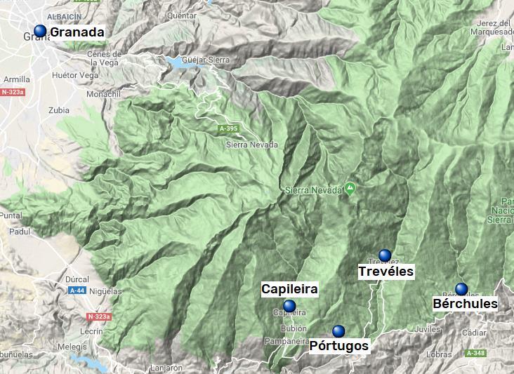 Granada & Las Alpujarras, Capileira - Bérchules, 7 nätter 6(6) Granada & Las Alpujarras Vandringen följer i huvudsak PR- och GR-leder, med vissa avvikelser