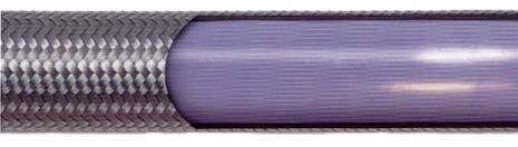 Saniflex APFOS-W/B Slät PTFE fluorpolymer med stålvävsarmering DB0799 060307 APFOS-W/APFOS-B har en slät PTFE kärna med utanpåliggande rostfri stålvävsarmering.