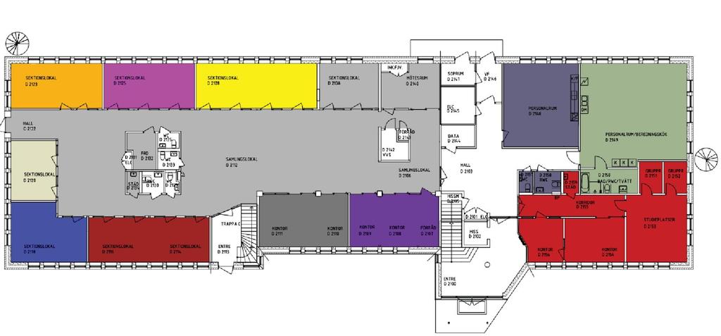 Projektplan Kårhuset Utkast 2019-04-17 Sida 9 av 14 Planlösning Plan 1 Plan 2 Beskrivning av ytor