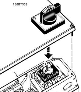 Så här installerar du Montering av IP55 / NEMA TYPE 12 (A5-hus) med nätfrånskiljare Nätkontakten är placerad på vänster sida på B1-, B2-, C1- och C2-kapslingar.