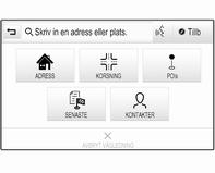 48 Navigation Hämta POI-data till Infotainmentsystemet Anslut USB-enheten med data för dina egna intressanta platser till USBporten 3 35 på infotainmentsystemet.