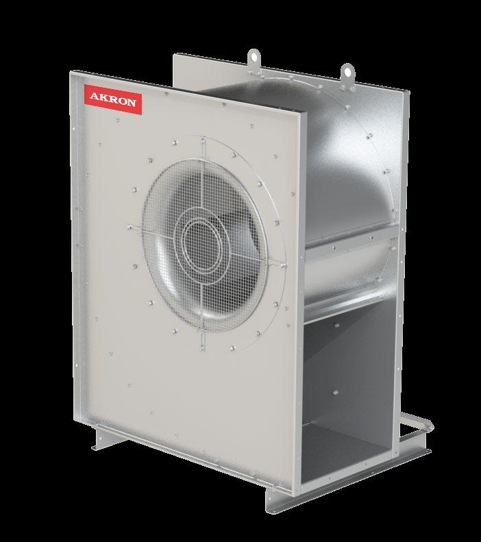 Akron s radial flow fan units RFL are designed for transport of dry and clean air in ventilation systems.