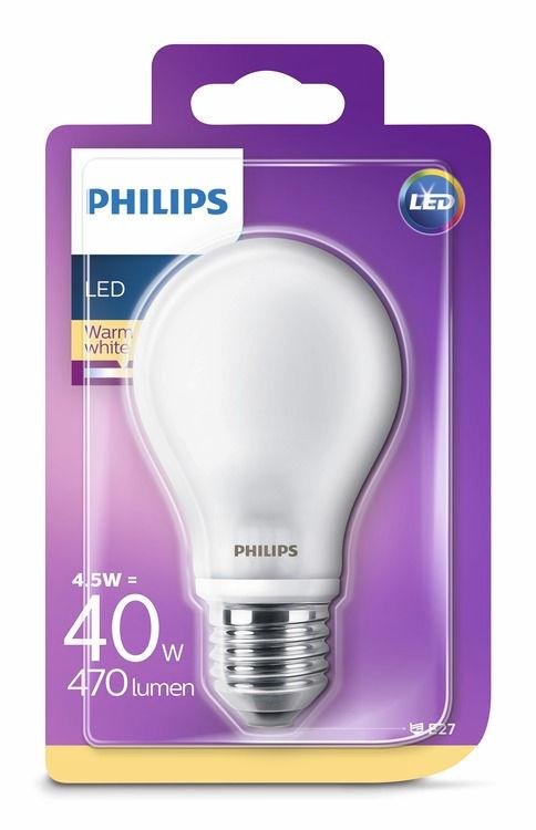 PHILIPS LED Ljuskälla E27 Varmvit Ej dimbar Gjord för att synas Klassiska former som du känner till och älskar.