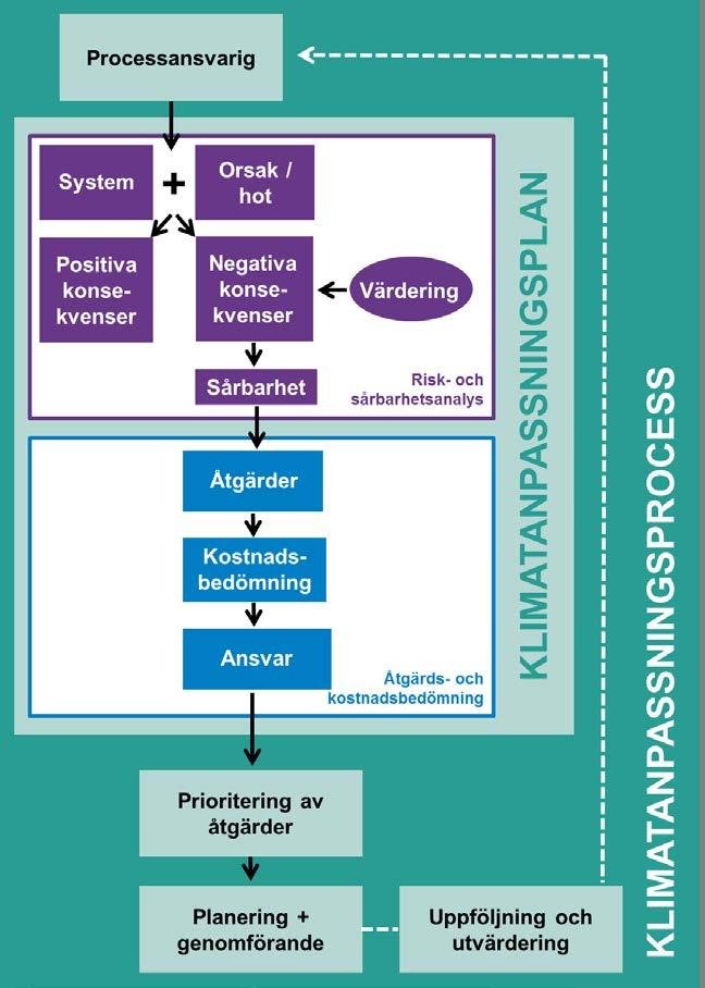 4 (6) Risk- och sårbarhetsanalys Risk- och sårbarhetsanalyser utgör utgångspunkten för stadens klimatanpassningsprocess och svarar på frågan vilka oönskade konsekvenser ett klimat i förändring kan