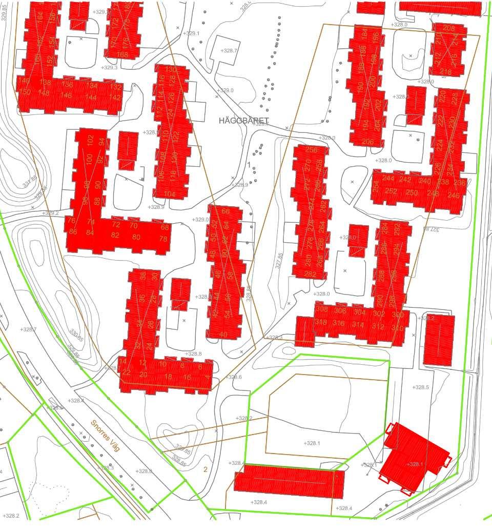 3.4 Situationsplan Möjlig parkeringsyta, max en våning hög om garage byggs. Figur 3.