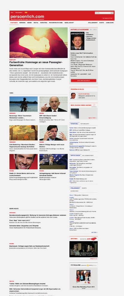 1 2 6 7 8 Werbung auf Homepage (Run of Site) 1 Leaderboard 728 90 Pixel Fr. 1900. /Woche 2 Banner 1 468 60 Pixel Fr. 1300. /Woche 3 Banner 2 468 60 Pixel Fr. 1100.