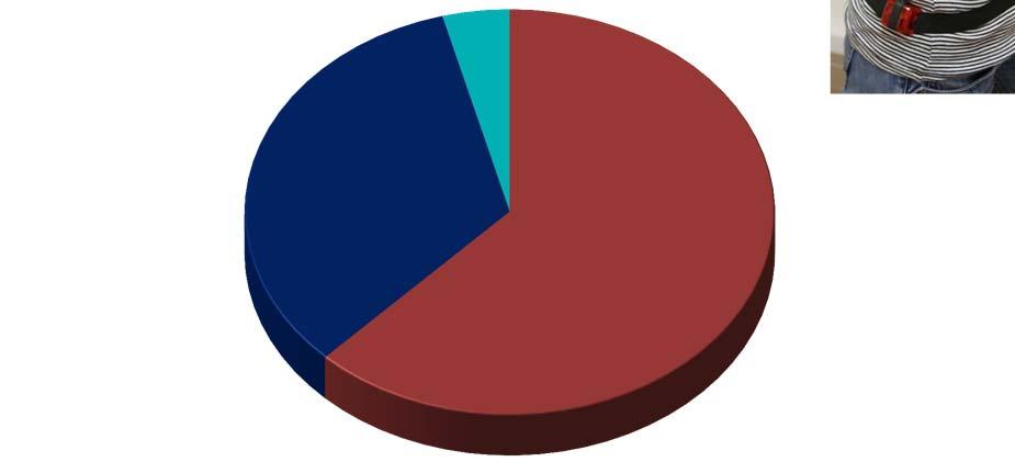 Hur ser den fysiska aktiviteten ut i befolkningen? Medel och högintensiv FA, 4% Lågintensiv FA 34% Stillasittande 62% 7 % klarade rekommendationerna för fysisk aktivitet!