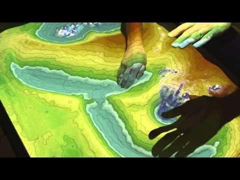 Interaktiv visualisering UCLA's Augmented Reality Sandbox (2015) Interaktiv visualisering: -kommunicera på ett pedagogiskt sätt, -tillsammans utforska olika