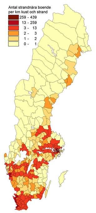 Utmaning Hälften av Sveriges befolkning bor mindre än 10 km från kusten 6% av