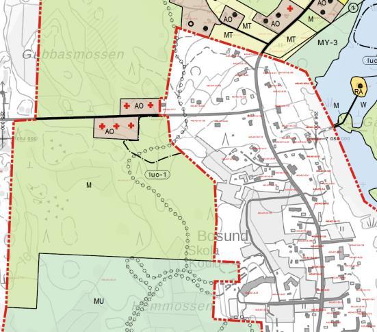 1-9 5.5.3 Delgeneralplan För området finns befintlig delgeneralplan. En revidering av Bosund delgeneralplan godkändes i fullmäktige den 29.8.2018 59.