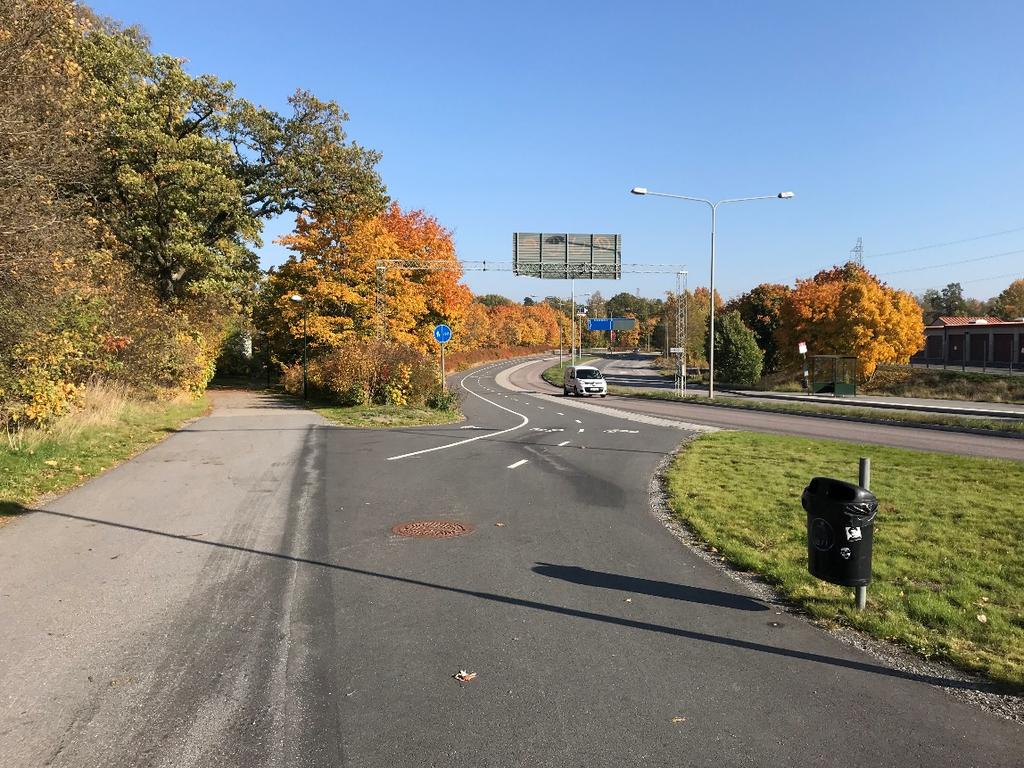 Projektbeskrivning: Gång- och cykelväg Skärholmsvägen Bakgrund Gång- och cykelvägen längs Skärholmsvägen mellan kommungränsen mot Stockholm och trafikplats Lindvreten ingår som en del av kommunens