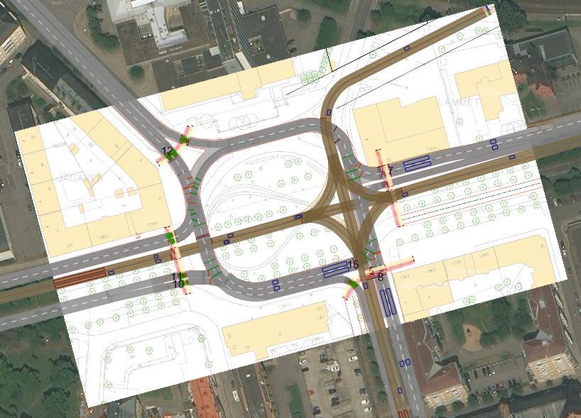 För att öka kapaciteten i UA1, utan att ändra den fysiska utformningen har vissa antagen gjorts vad gäller dirigering av trafik som kommer söderifrån på Kungsgatan.