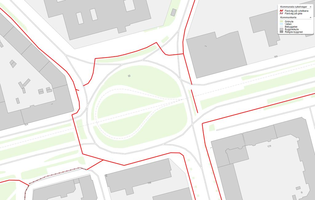 Figur 3 visar cykelstråken som passerar Norrtull. Figur 3 - Cykelstråk som passerar Norrtull 3.