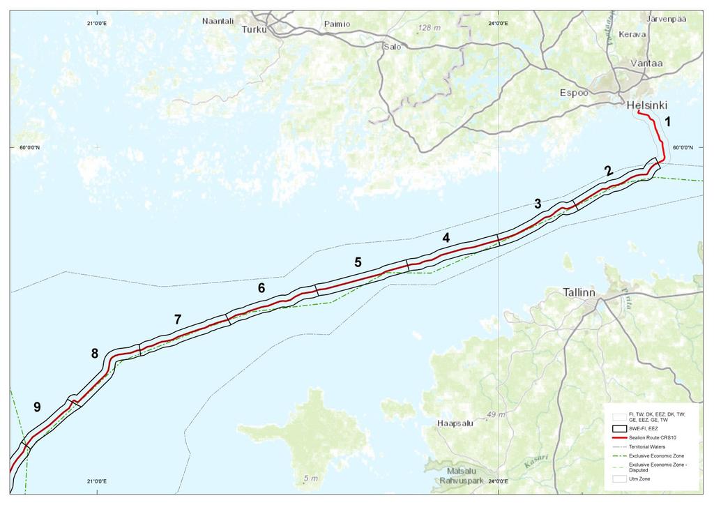 11 9-2015 VIII Tiedotuksia Tillkännagivanden Announcements *112.(T) 952, 953 Suomi. Suomenlahti. Pohjois-Itämeri. Suomen EEZ -alue. Läntisen Suomenlahden reittijakojärjestelmät. SeaLion kaapeli.