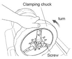 6.1 Changing the internal deburrer blade Always wear protective gloves when replacing the blades! Risk of cuts and injury! Remove the spring pin out of the next of the reamer blade.