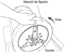 6.3 Cambiar las piezas insertadas de las terrajas partidas (H) Gire el mandril de fijación y ábralo hasta que se pueda introducir un destornillador (modelo 2 SE) y/o una llave de hexágono interior
