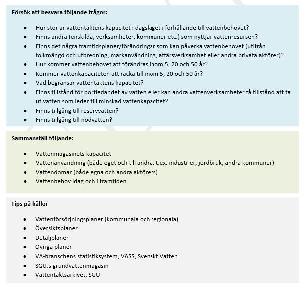 6 2 Systemanalys Syfte: Att få en tydlig bild av befintligt vattenförsörjningssystem 6 1 2 Vattenkapacitet och vattenbehov 5 4 3 Markförhållanden