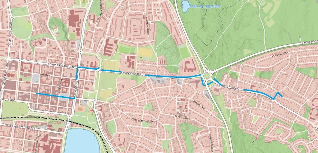 Färdväg CYKEL 3,2 km.