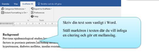 20 Om du inte hittar den stil du vill använda kan du hämta den från EndNote.