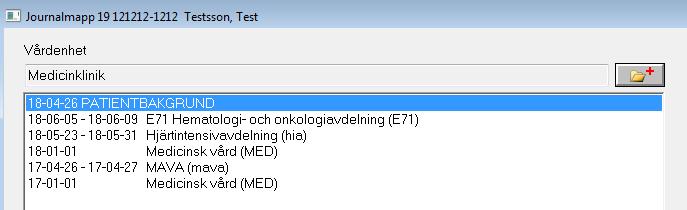 2018-06-15 9389 9 (11) Paramedicinska yrkeskategorier ska stå på sin hemavdelning (flaggavdelning) i Melior, men patienten registreras och journalföringen utförs på det verksamhetsområde och