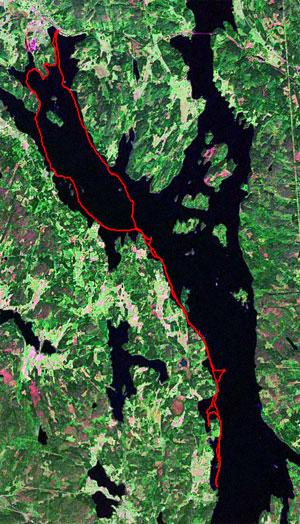 Turrapport 050219: Växlande på Värmeln@Vänerskridsko GPS-Spår Is Kärnis med en del styrande överis. Mest överis inne i Edaneviken och även i Brunskogsviken enl åkare vi pratade med.