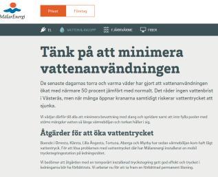 Spara på vattnet Vad kan vi göra? Vi har befintliga VA-system transport av spillvatten. Tänk till vid nybyggnation! Regionala skillnader avseende vattentillgång -> olika lösningar.