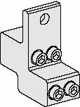 Kabel (Al/Cu) Med kabelklämma (max 160 A), snäppfäste 28947, 28948 10-95 mm 2 10 Med fördelningsklämma för 4 parallella kablar (max 160 A) 28949, 28950 4 x 1,5-16 mm 2 3 För montage av klämman till