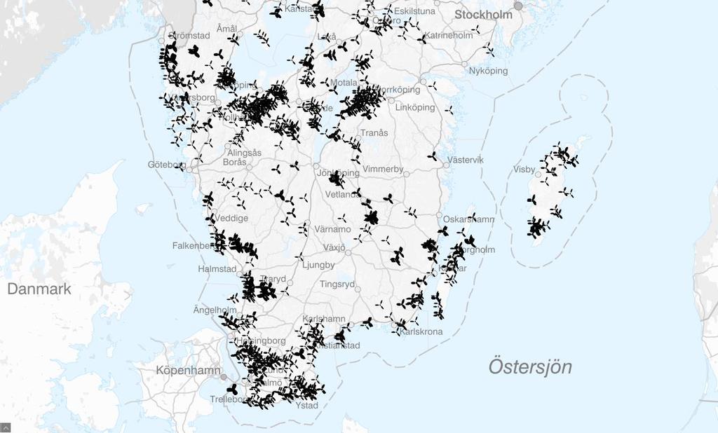 Vindkraft sydvästra Sverige