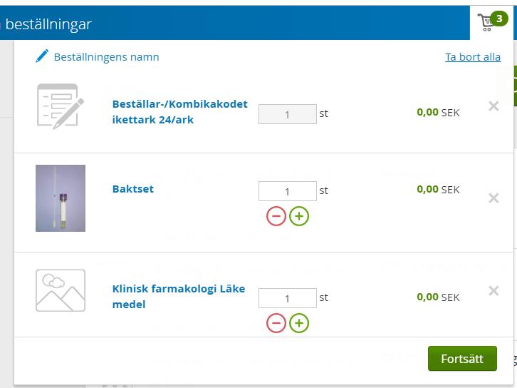 5 (15) Fortsätt om du vill beställa fler artiklar. Vissa artiklar kräver först tilläggsinformation. Ett formulär öppnas. Kan vara ett enkelt eller avancerat formulär.