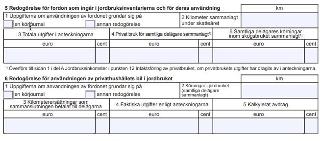 Skattedeklaration för jordbrukssammanslutning 2Y andra ändringar Specifikationerna som gäller kostnader för bil har ändrats ur synvinkeln för sammanslutningens deklaration 21