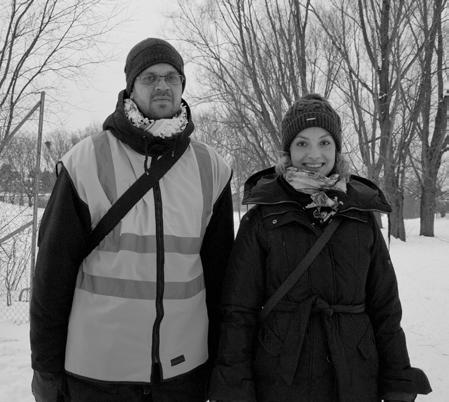 Enhagsparken blir en stadspark En kall och solig torsdagseftermiddag trotsade Täby kommuns landskapsarkitekter, Daniel Lundqvist och Anna Feltelius, bitande kyla och mörker för att höra vad vi