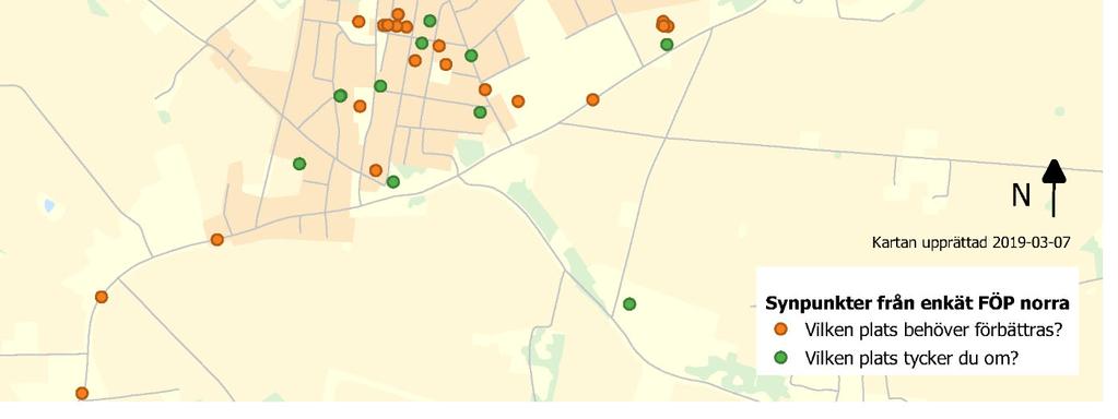 Parken väster om Harplinge stationsväg behöver förbättras genom en lekplats, nya blomsterrabatter, sittplatser och grillplatser. Haverdals naturreservat lyfts fram som en viktig tillgång.