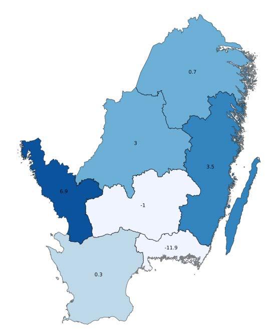 Gästnätter BI SYD, jan 2019 Förklaring av innehållet I detta hörn står vilket område och vilken period bilden gäller samt totalsiffror för perioden.