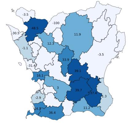 Gästnätter i Skåne, jan 2019 271 576 gästnätter (+0,3 %, +848 st) (Utveckling % samma