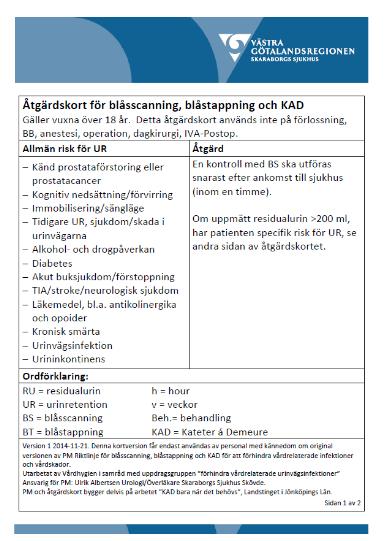 Förebygg vårdrelaterade urinvägsinfektioner!