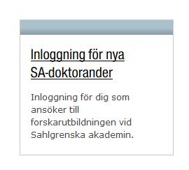 Externa användare loggar in i systemet via inloggningsrutan Inloggning för externa användare 4.