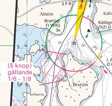 13 Nr 152 Skagerrak / Skagerrak * 3945 Sjökort/Chart: 932 Sverige. Skagerrak. Stenungsund. S om Almöbron. Lilla Brattön. Fartbegränsning.