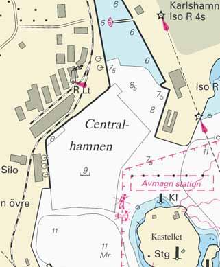 Nr 152 8 Karlshamn, centralhamnen / Karlshamn inner harbour Sjöfartsverket Norrköping. Öresund / The Sound * 3966 Sjökort/Chart: 8141, 921 Sverige. Öresund. Lillgrund. Vindkraftparken.