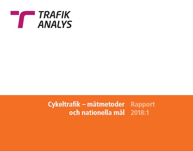 Utgångspunkt Utgångspunkt i Trafas förslag (Trafikanalys 2018:1): Skatta cykeltrafikarbetet på det cykelbara vägnätet. Enhetlig metod för jämförbarhet.