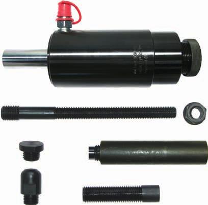 Hydraulcylinderns tryck kan kombineras med slagkraft vid användning av slagkropp 086-6. Till exempel vid urpressning av fastrostade drivaxlar. Slaglängd: 50 mm. Automatisk returfunktion.