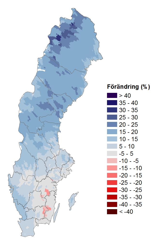 Förändring i årstillrinning