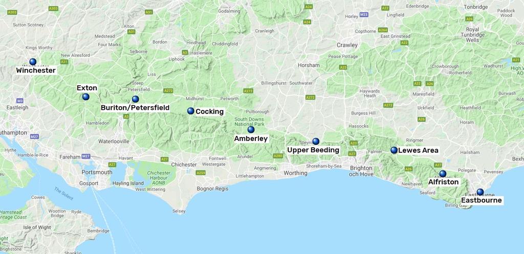 South Downs Way, Winchester - Eastbourne, 9 nätter 6(6) South Downs Way South Downs Way med sina 160km är en av de 15 nationella lederna i England och Wales.