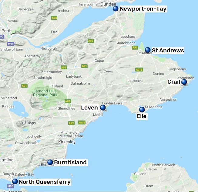 Fife Coastal Path, North Queensferry Newport-on-Tay, 7 nätter 6 Fife Coastal Path Fife Coastal Path med sina 187 km erbjuder ett rikt och varierat landskap och är det bästa sättet att utforska Fife