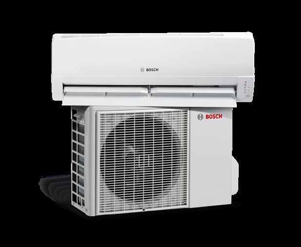 Luft/luftvärme Bosch 7000/5000 Luft/luftvärmepumpar Produktfördelar 10 C underhållsvärme för fritidshus. Låg ljudnivå. Luftkonditionering på sommaren. Dragfri. "Coanda"-luftspridning.