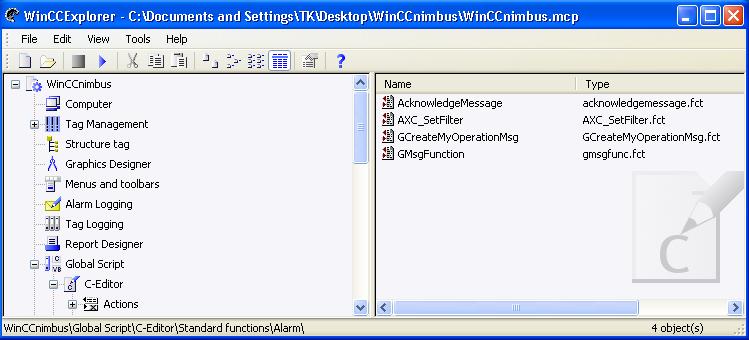 Importera larm från WinCC till Nimbus WinCC kan skicka larm till Nimbus på två sätt: 1) Med en textfil som skapas av ett globalt C script 2) Med en separat applikation (WinCC2Nimbus) som använder ODK