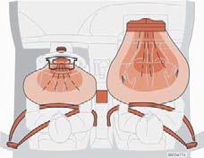 01 Säkerhet Krockkuddar (SRS) 01 SRS-systemet VARNING Reparation får endast utföras av en auktoriserad Volvoverkstad.