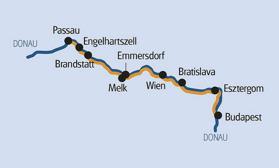 Cykel & Båt på Donau med MS Arlene II Passau Wien Bratislava Budapest Passau 2019 Upplev Donau, den blå floden, på bekvämast möjlig sätt, med kombinationen cykel och hotellbåt.