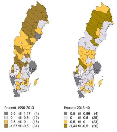 Nyckeltal för LU:s basscenario Antalet arbetade timmar för åldersgruppen över 65 år ökar och år 2040 förväntas pensionsåldern vara 68 år.